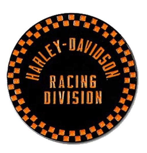 Harley-Davidson 1.5 inch. Racing Checkered Round Metal Pin, 682608013400