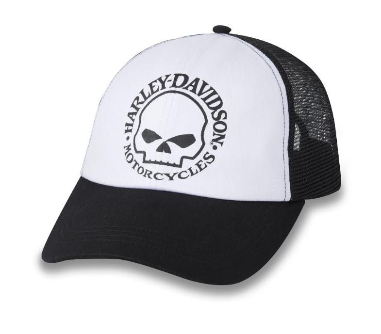 Harley-Davidson Willie G Skull Trucker Cap - Colorblocked - Black Beauty 97672-24VW 