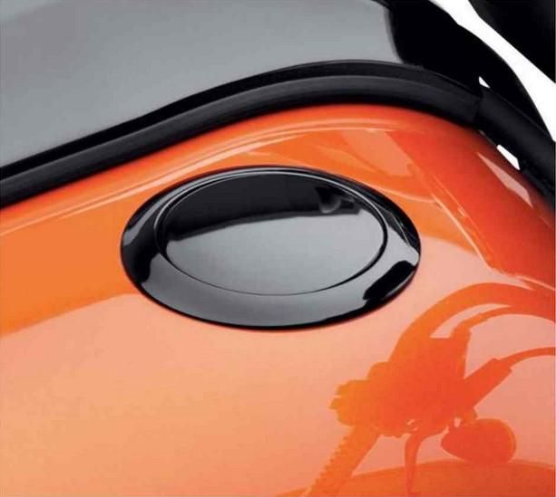 Harley-Davidson Flush-Mount Fuel Cap, Gloss Black, FX Models 61100007A