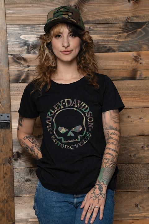 Harley-Davidson &#39;WG Camo&#39; Women&#39;s Dealer T-Shirt 4029152803