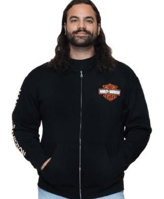 Harley-Davidson &#39;BS Zip&#39; Black Men&#39;s Dealer Zip Hoody 4029156604