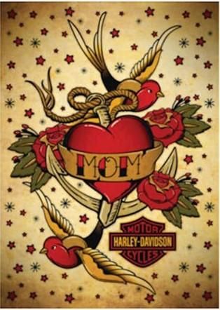 Harley-Davidson Love Is Forever Mother&#39;s Day Card 661154200106