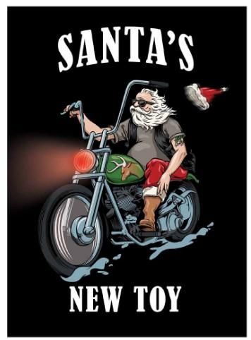 Harley-Davidson Santa&#39;s New Toy Holiday Card 661154200908