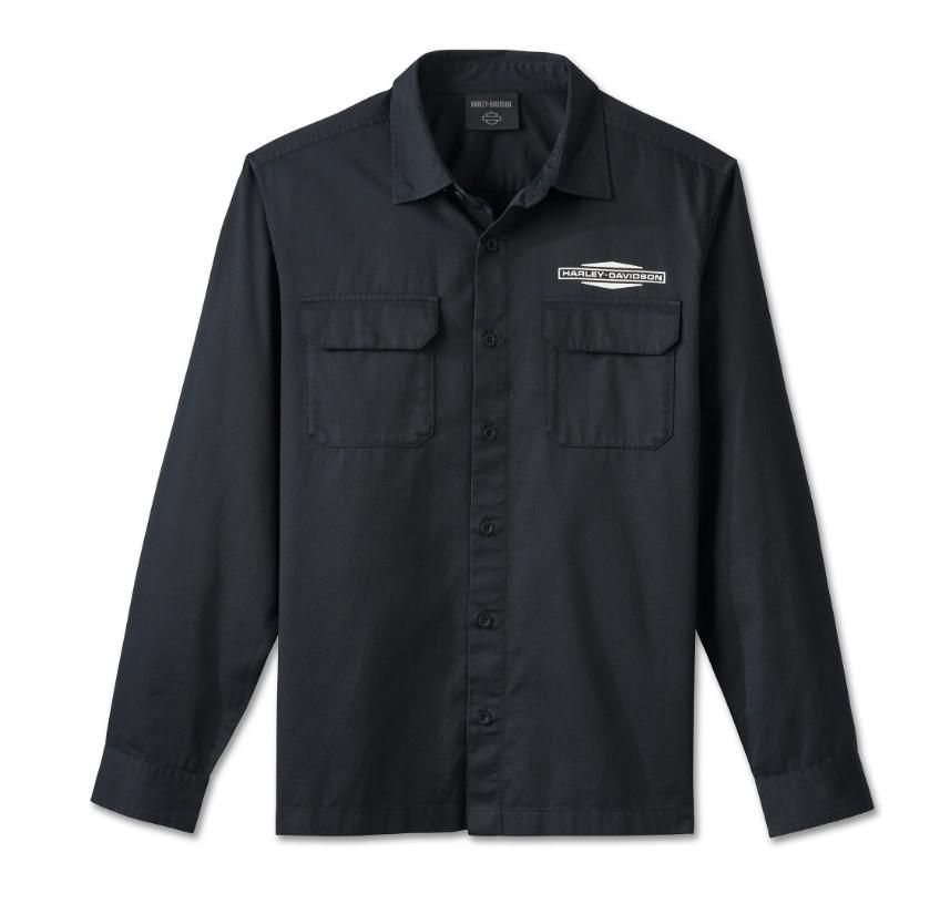 Harley-Davidson Men&#39;s Wrench Crew Mechanics Long Sleeve Shirt 96037-25VM