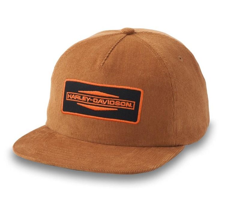 Harley-Davidson Stacked Bar &amp; Shield 5-Panel Cap- Brown 27614-25VM