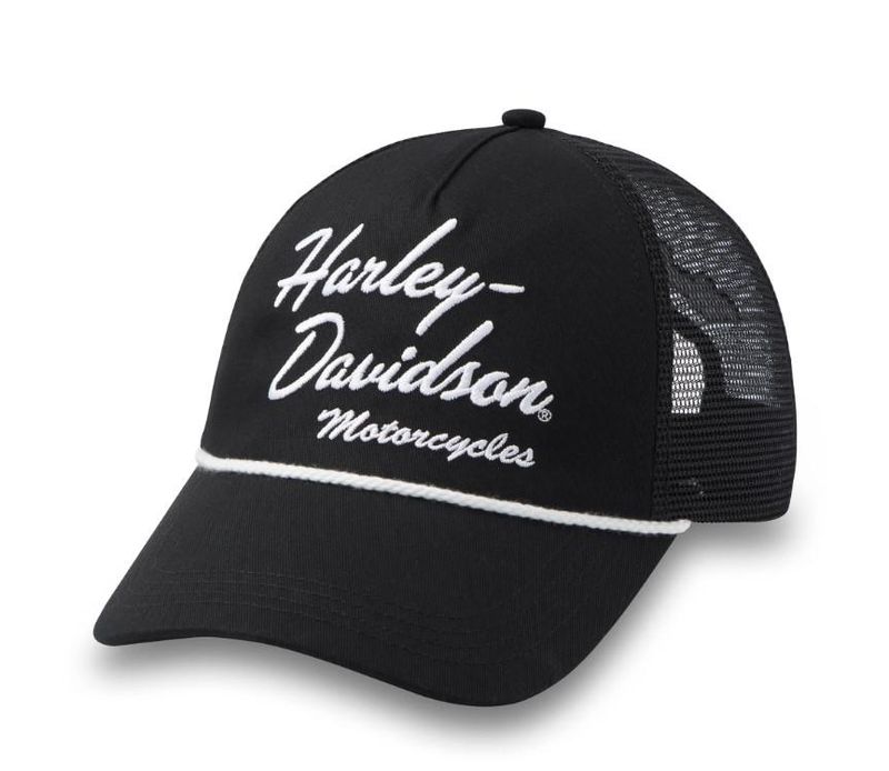 Harley-Davidson Script Trucker Cap - Harley Black 99409-25VW