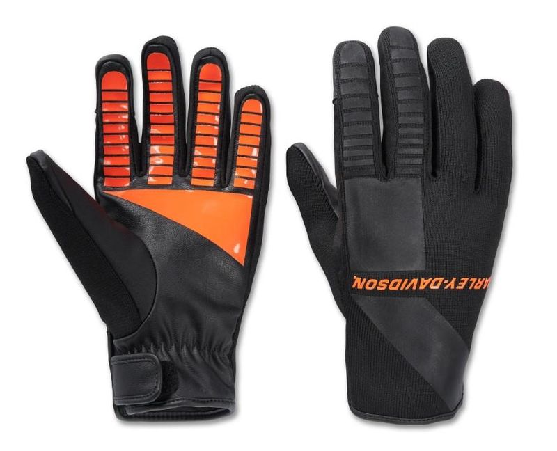 Harley-Davidson Men&#39;s Waterproof Dyna Knit Mixed Media Gloves 98195-24VM