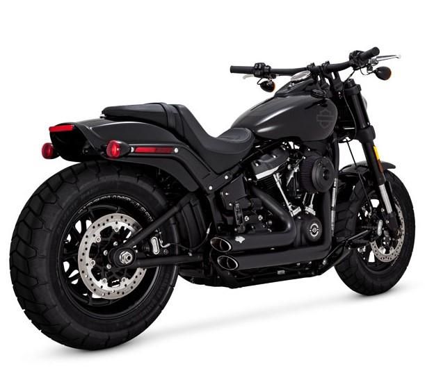 Vance and Hines Shortshots Staggered PCX Exhaust - Black Softail MS955887
