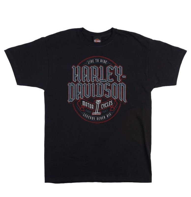 Harley-Davidson &#39;Immortal&#39; Black Mens Dealer T-Shirt 4029166604