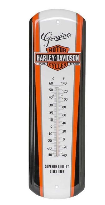 Harley-Davidson Nostalgic Bar &amp; Shield Tin Thermometer 5 x 17 inch 	661154100895