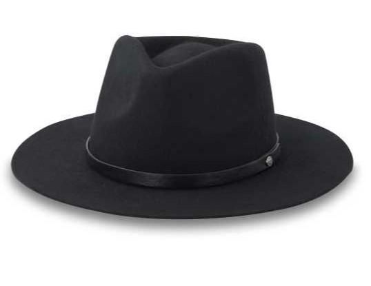 Harley-Davidson Woven Hat with Leather Band - Black 97643-25VW