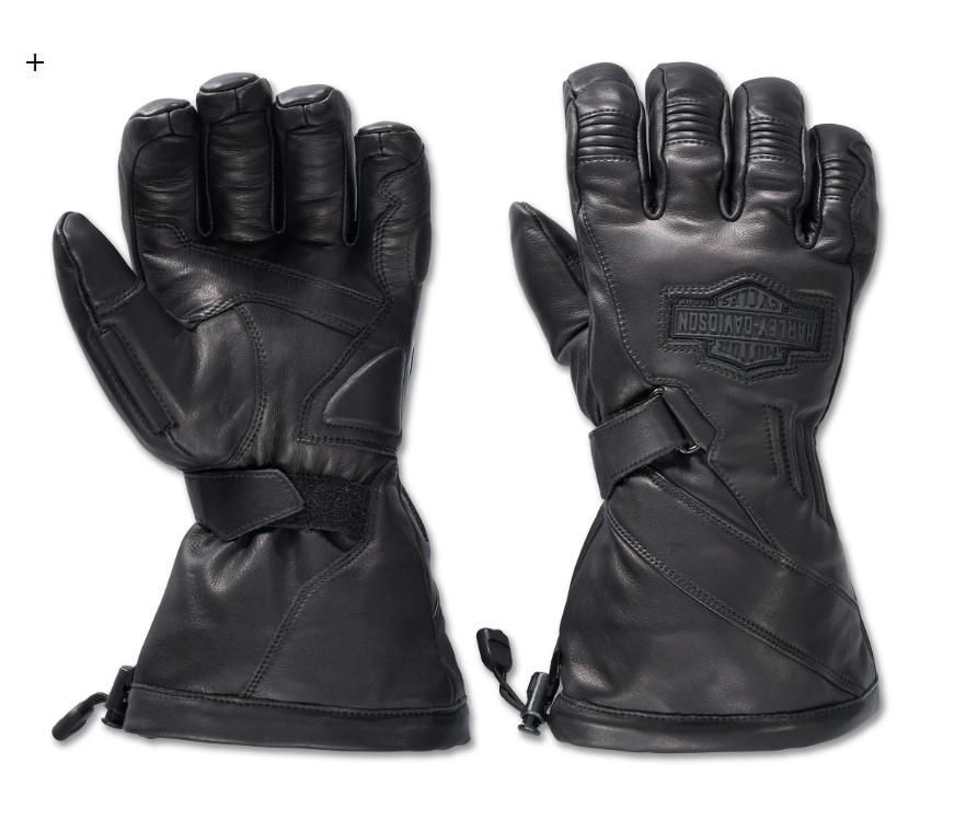 Harley-Davidson Mens Circuit II Waterproof Leather Gauntlet Gloves 98196-24VM