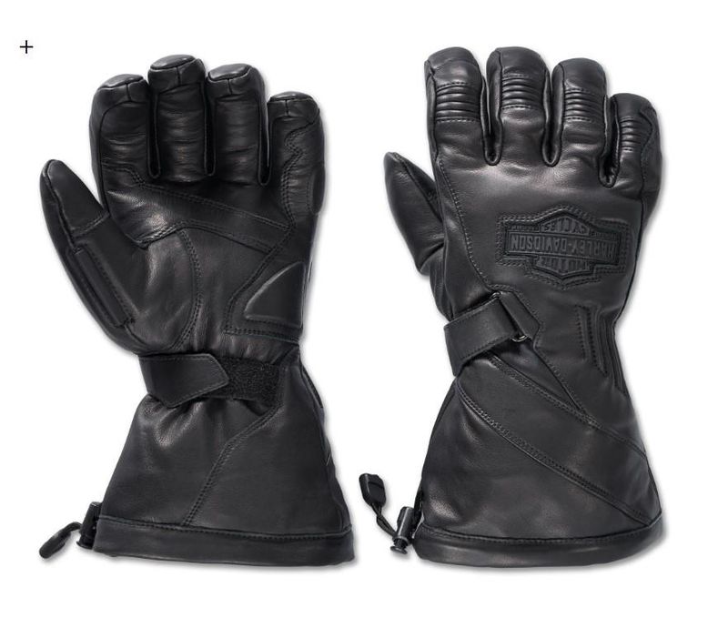 Harley-Davidson Mens Circuit II Waterproof Leather Gauntlet Gloves 98196-24VM