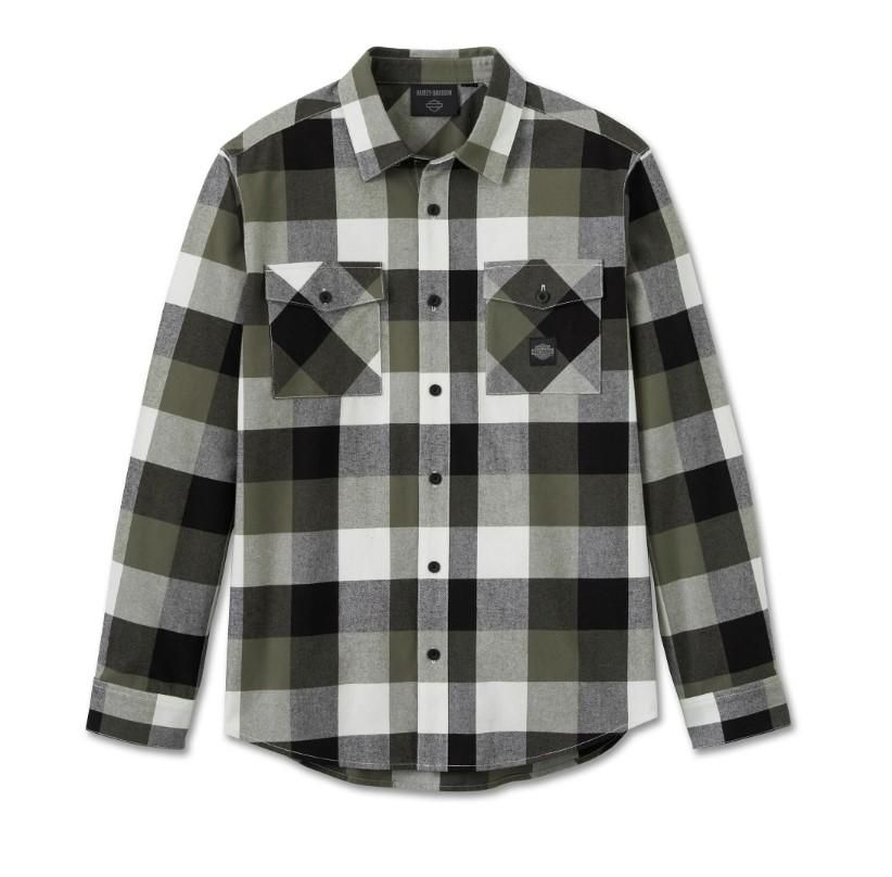 Harley-Davidson Essence Long Sleev Shirt -Black Grape Leaf 96030-25VM