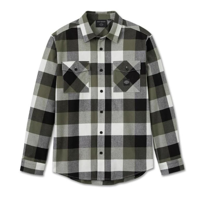 Harley-Davidson Essence Long Sleev Shirt -Black Grape Leaf 96030-25VM