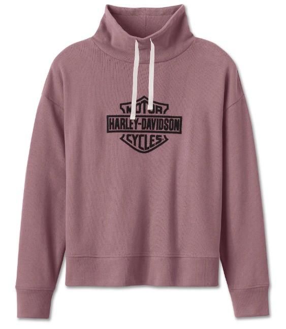 Harley-Davidson Womens Funnel Neck Bar and Shield Hoodie - Purple 96060-25VW