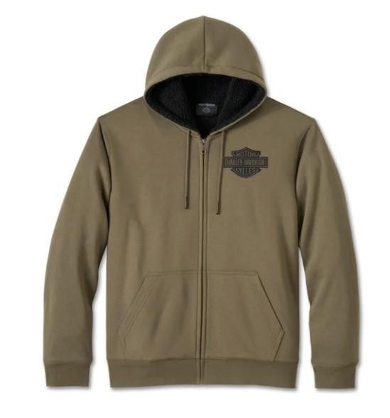 Harley-Davidson Bar and Shield Sherpa Full Zip Hoodie - Grape Leaf 96106-25VM