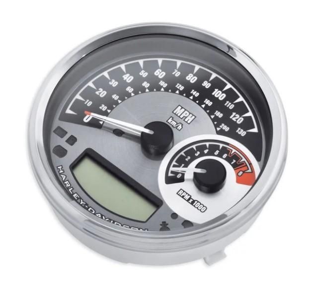 Harley-Davidson Black Dial Analog Speedometer/Tachometer 74776-11D