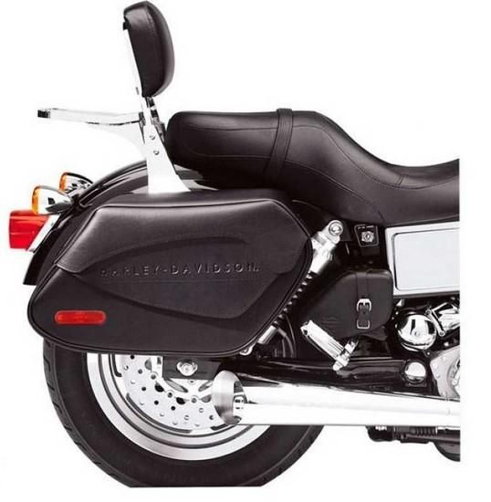 Harley-Davidson Synthetic Leather Saddlebags Black Dyna Models 90564-06D