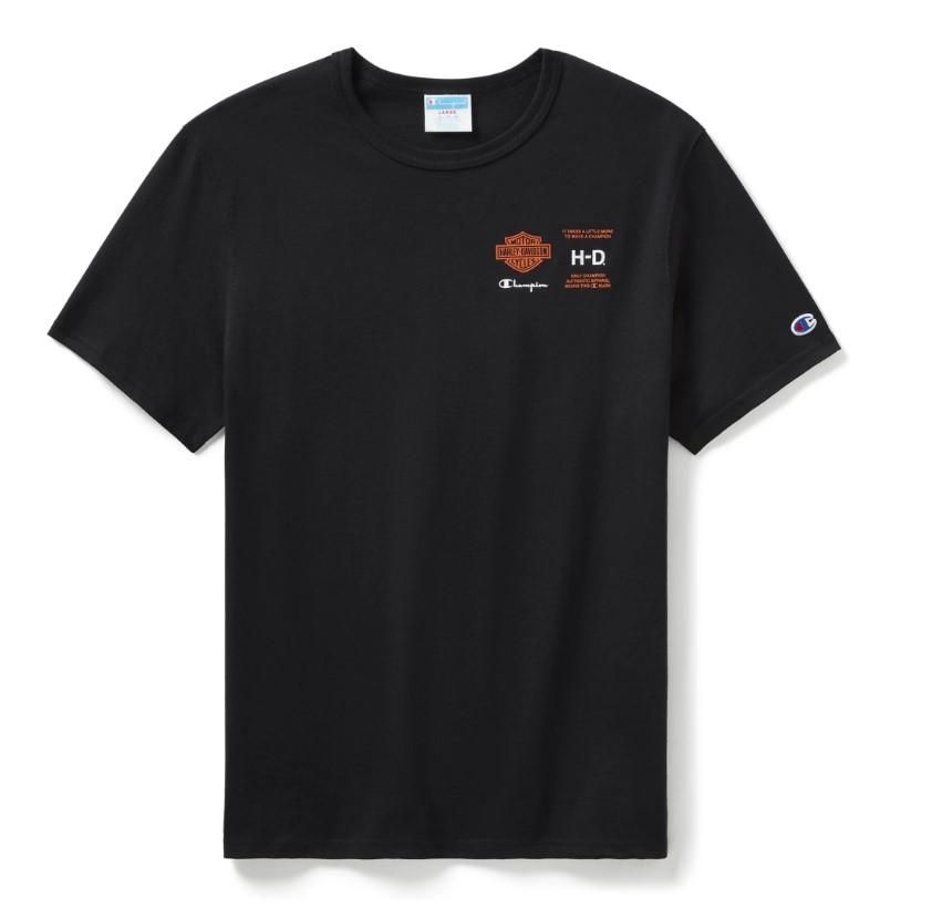 Harley-Davidson X Champion Fanatic Tee - Black &amp; Orange Champion 96870-24VM 