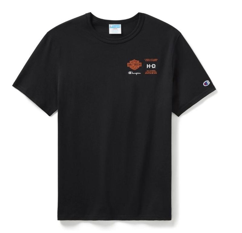 Harley-Davidson X Champion Fanatic Tee - Black &amp; Orange Champion 96870-24VM 