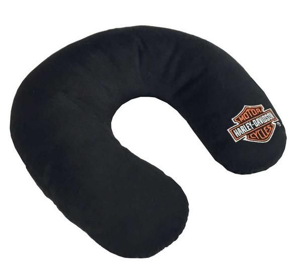 Harley-Davidson Embroidered Bar Shield Travel Neck Pillow, Black 750576001757