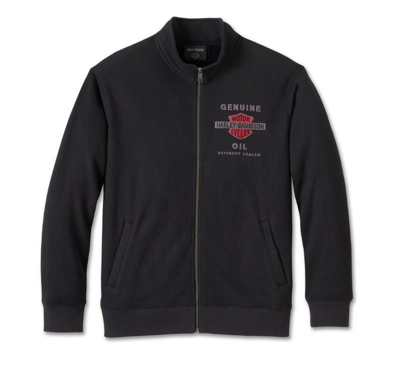 Harley-Davidson Mens Genuine Bar Shield Track Jacket - Harley Black 96102-25VM