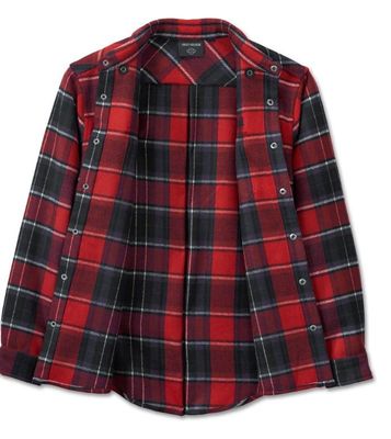 Harley-Davidson® Men's Lined Hooded Plaid Slim Fit Shirt