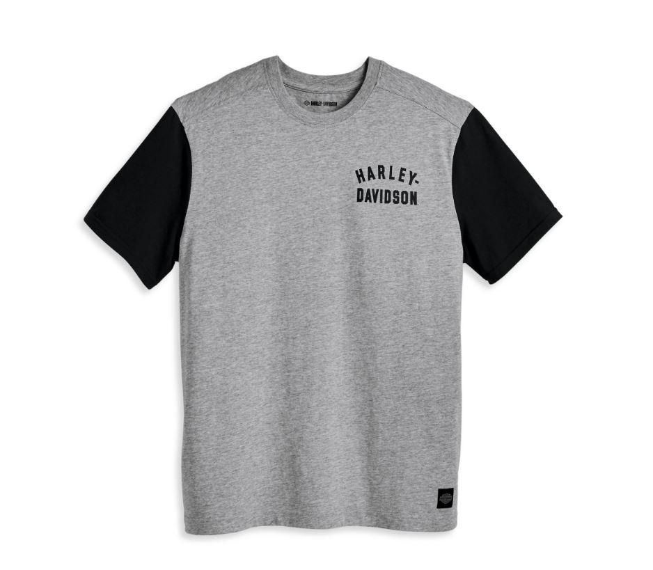 Harley-Davidson Men&#39;s Staple Colorblock Tee - Colorblocked - Heather Grey 96046-23VM