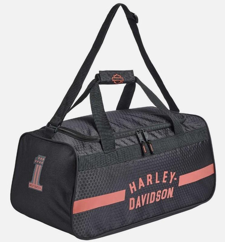 Harley-Davidson #1 LOGO SPORTS DUFFEL BAG (Off White / New Rust) 99418