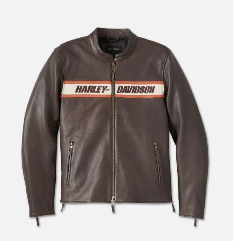 Harley-Davidson MEN&#39;S VICTORY LANE II LEATHER JACKET JAVA 98001-23EM