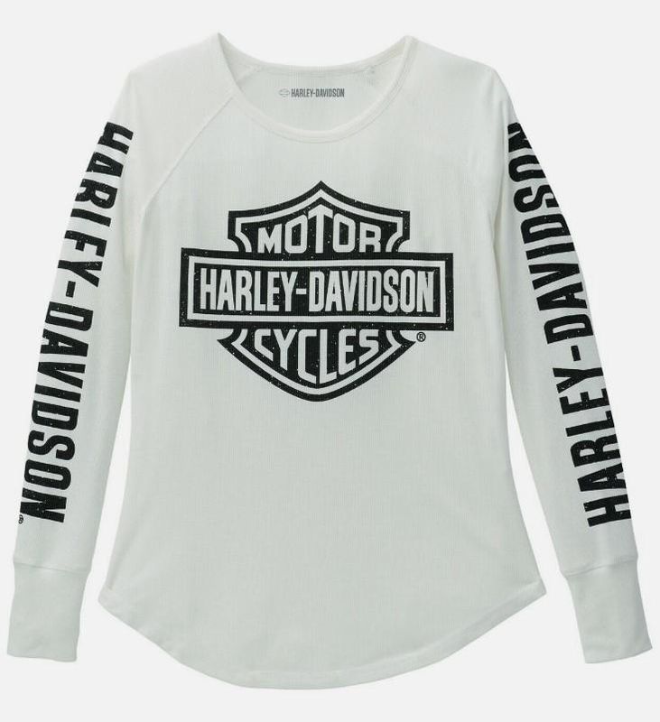 Harley-Davidson WOMEN&#39;S B&amp;S LOGO RIB-KNIT LONG SLEEVE KNIT 99112-22VW