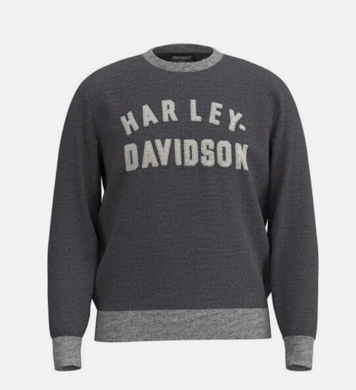 Harley-Davidson MEN&#39;S STAPLE SWEATER BLACKENED PEARL 96315-23VM