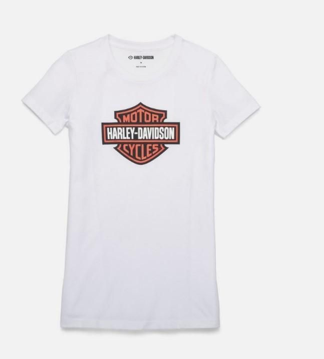 Harley-Davidson Bar &amp; Shield WOMEN&#39;S GRAPHIC TEE - White 99152-22VW