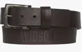 Harley-Davidson Men&#39;s Vintage Race Genuine Brown Leather Belt HDMBT11769