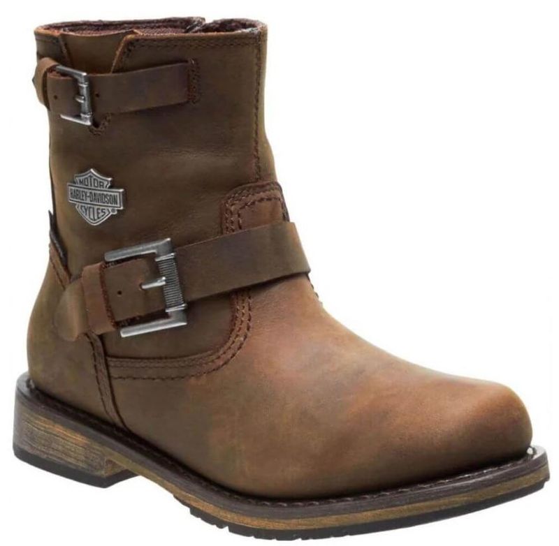 HARLEY-DAVIDSON WOMEN&#39;S KOMMER WATERPROOF LEATHER BOOTS D86128