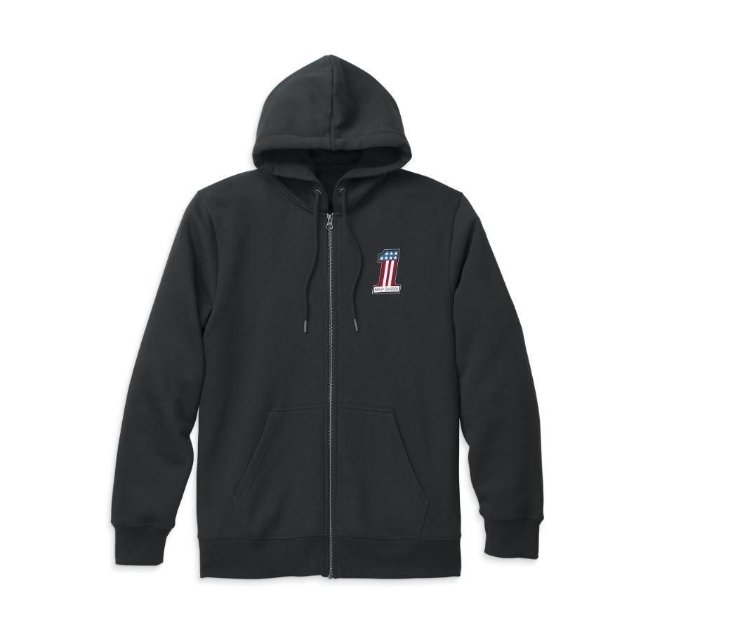 Harley-Davidson  Men&#39;s #1 Race Graphic Zip Front Hoodie 99120-22VM 