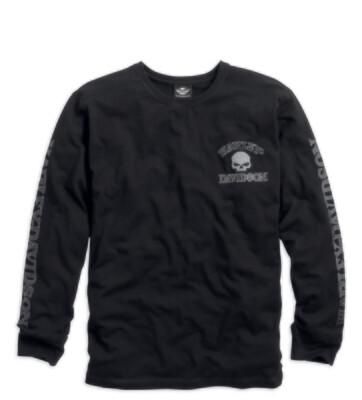 Harley-Davidson Long sleeve skull tee - Black 99091-14VM