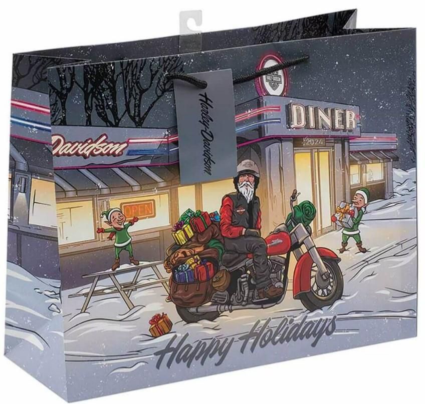 Harley-Davidson Biker Santa Gift Bag   661154900273