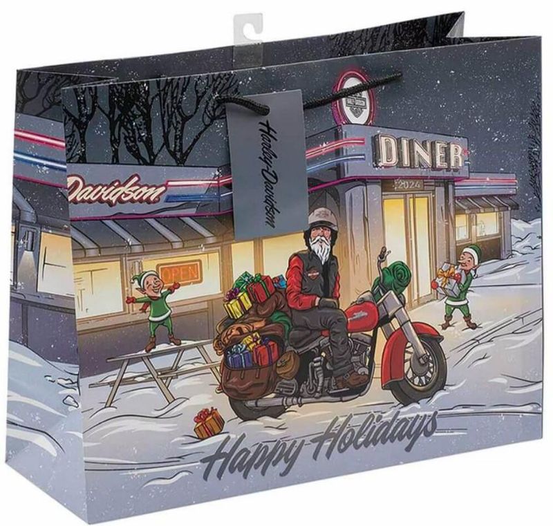 Harley-Davidson Biker Santa Gift Bag   661154900273