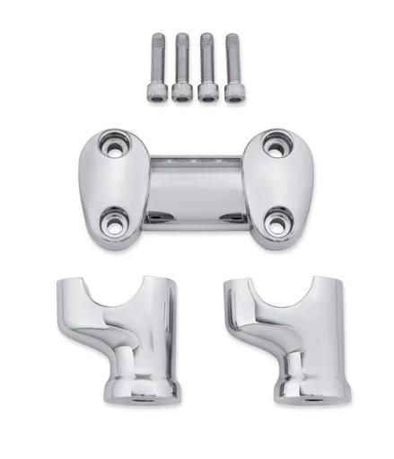 Harley-Davidson Fat Handlebar Riser Kit KIT,H-BAR MTG/END,CLAMP &amp; RSR 55900122 ,