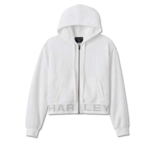 Harley-Davidson Womens Cropped Full Zip Hoodie 96153-25VW