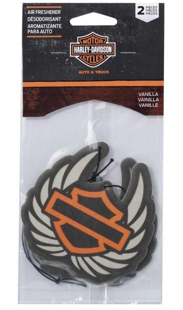Harley-Davidson 2-Pack Paper Air Freshener, Silhouette Bar and Shield Winged Logo 5710 