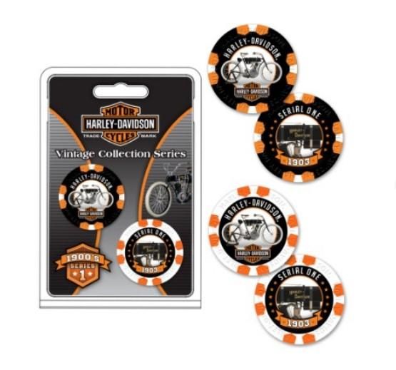 Harley-Davidson Limited Edition Vintage Collection Poker Chips 6811