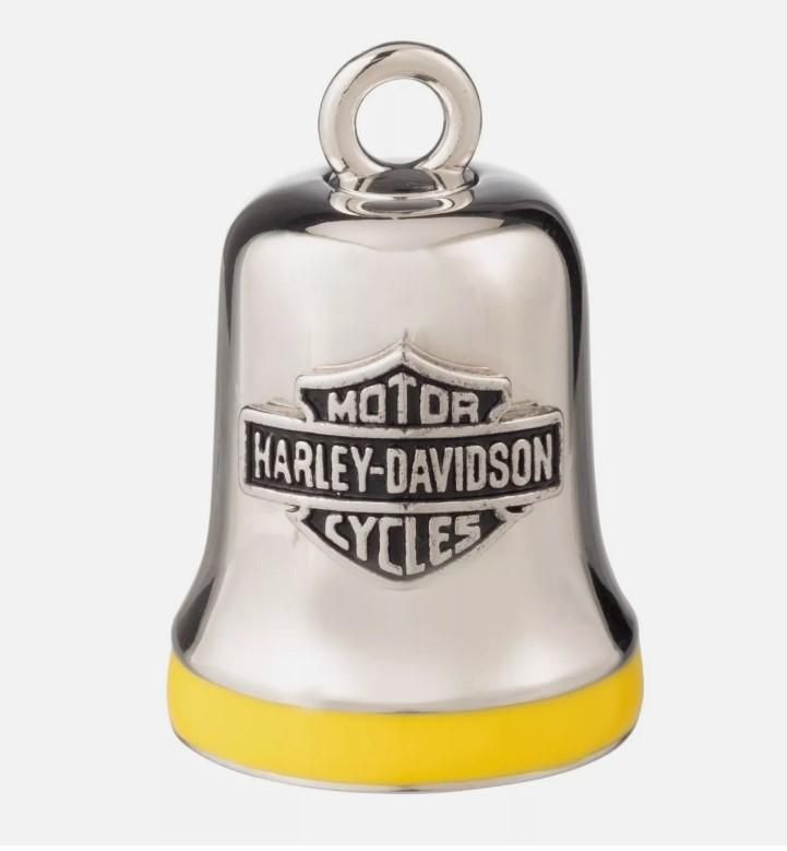 Harley-Davidson Engraved Bar and Shield Ride Bell  Yellow Stripe - 34M00101