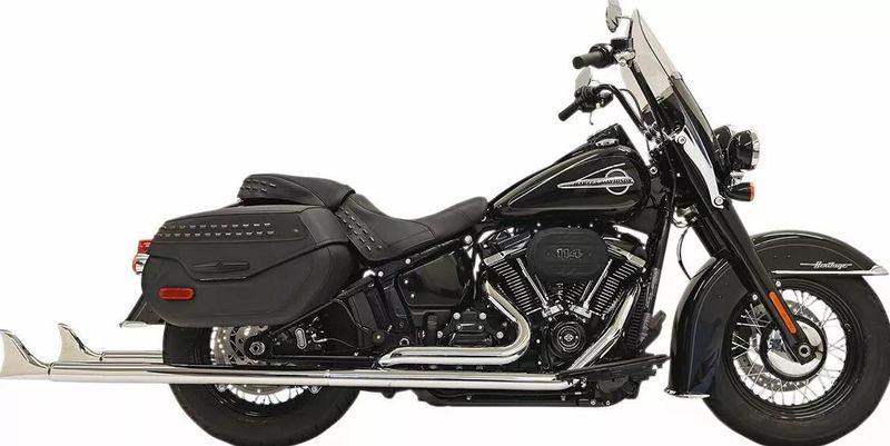 Bassani Fishtail Exhaust Harley-Davidson Milwaukee 8 FLHC FLDE 1800-2378