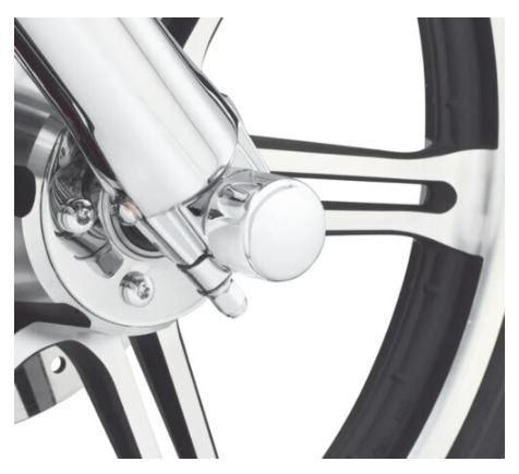 Harley-Davidson - Black Front Axle Nut Covers 44117-07A