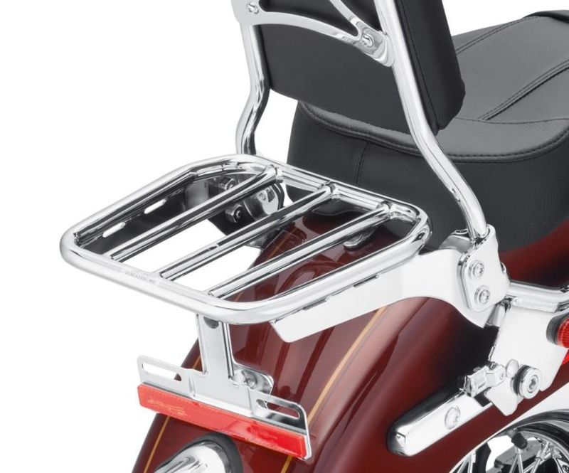 Harley-Davidson Sport Luggage Rack for HoldFast Sissy Bar Upright - Chrome 50300124B