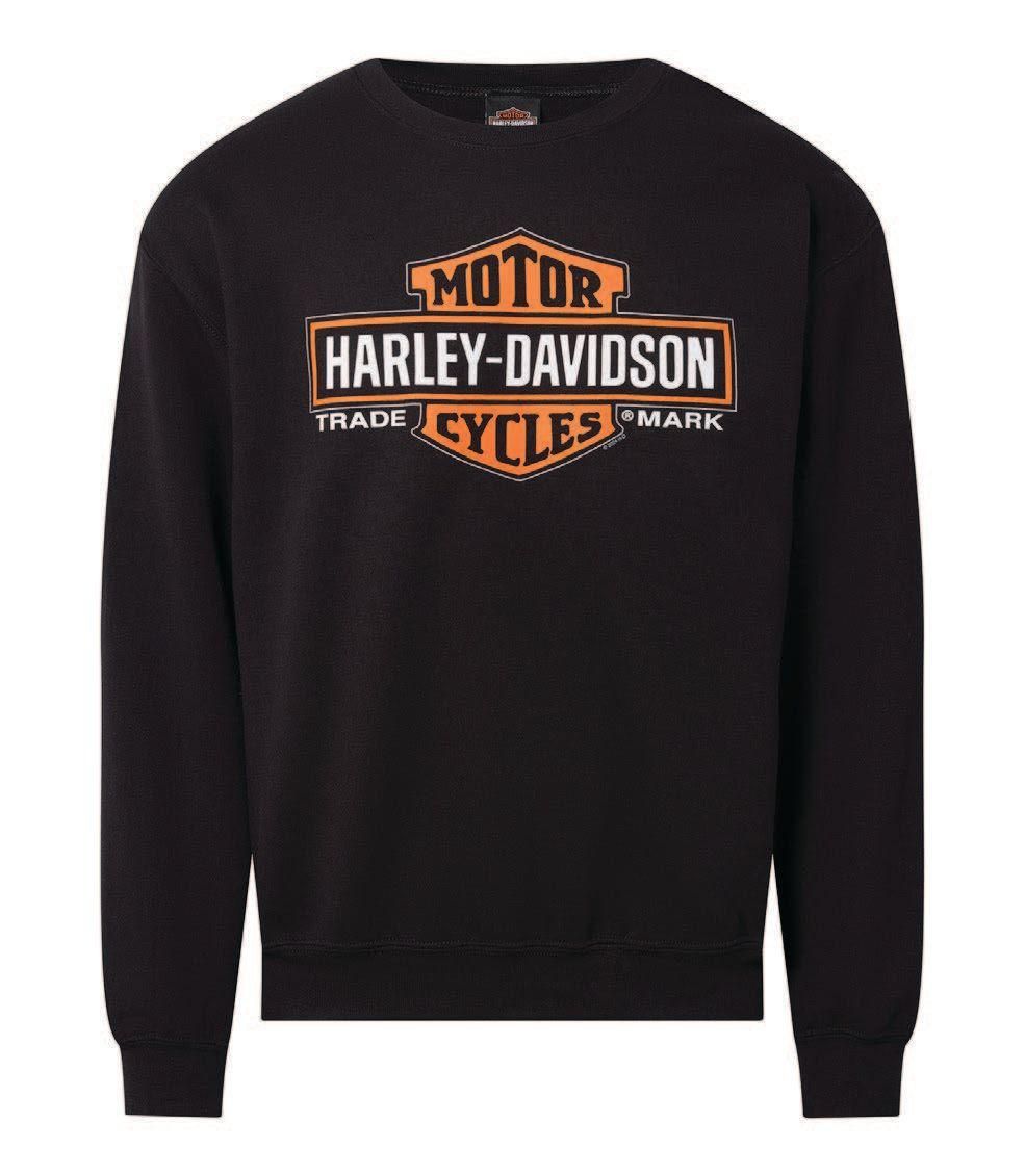Harley-Davidson Elongated Crew Black Mens Dealer SweatShirt 4029156703