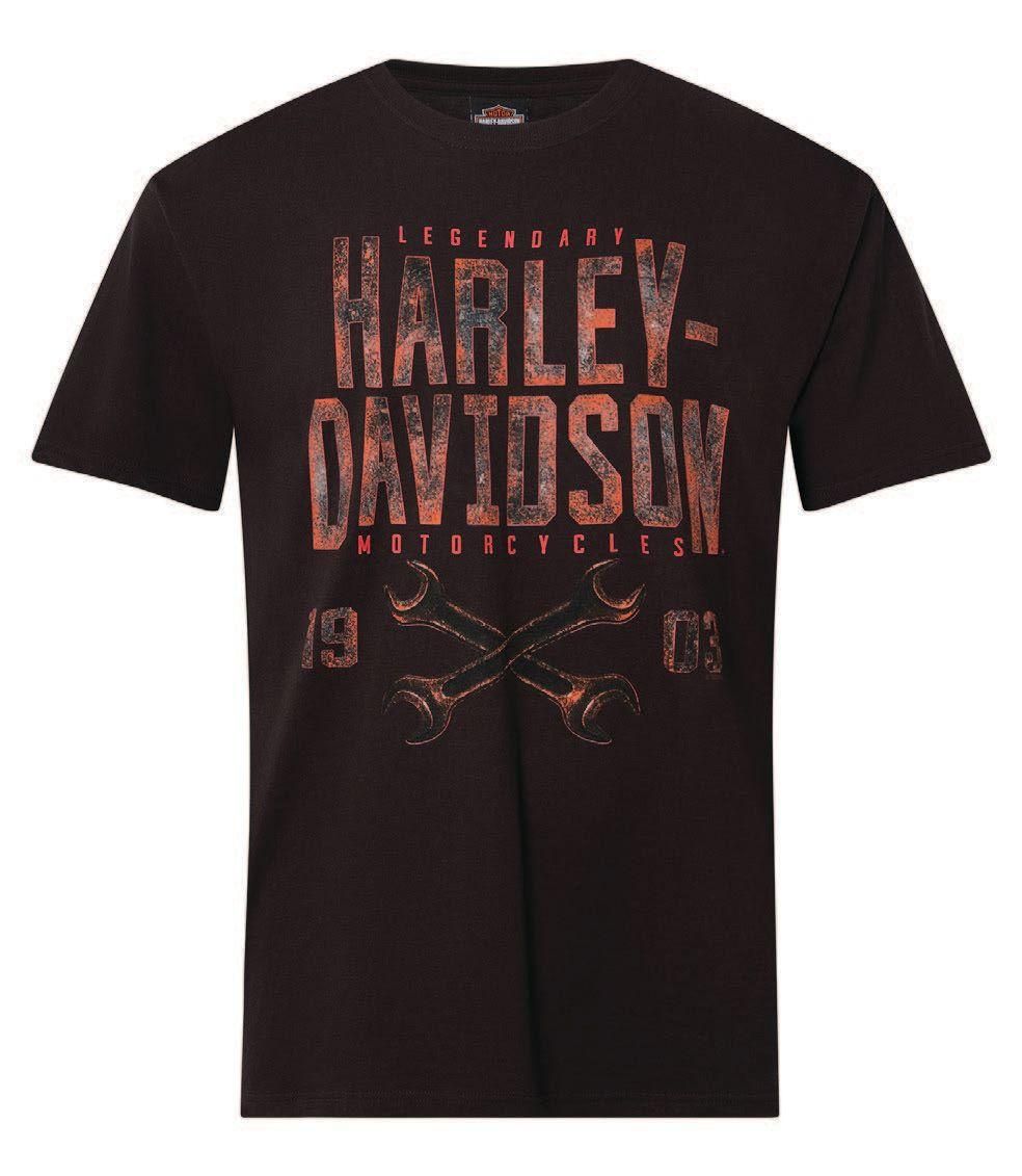 Harley-Davidson HD Rusted Black Mens Dealer T-Shirt 4029172503